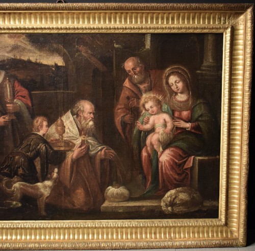 Tableaux et dessins Tableaux XVIe siècle - Nativité et Adoration des Mages,  artiste vénitien fin du XVIe siècle